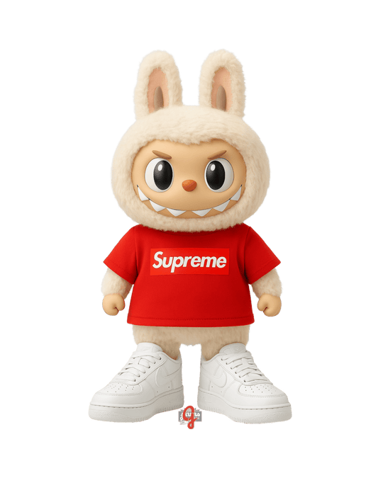 La Bu Bu Supreme Red Box Label - Original Jawns - White T-Shirt - T-Shirt - Jawns on Fire Sneakers & Shoes