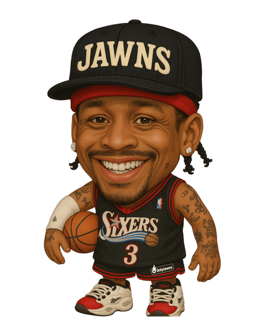 La Bu Bu The Answer Allen Iverson - Original Jawns - Black T-Shirt - T-Shirt - Jawns on Fire Sneakers & Shoes