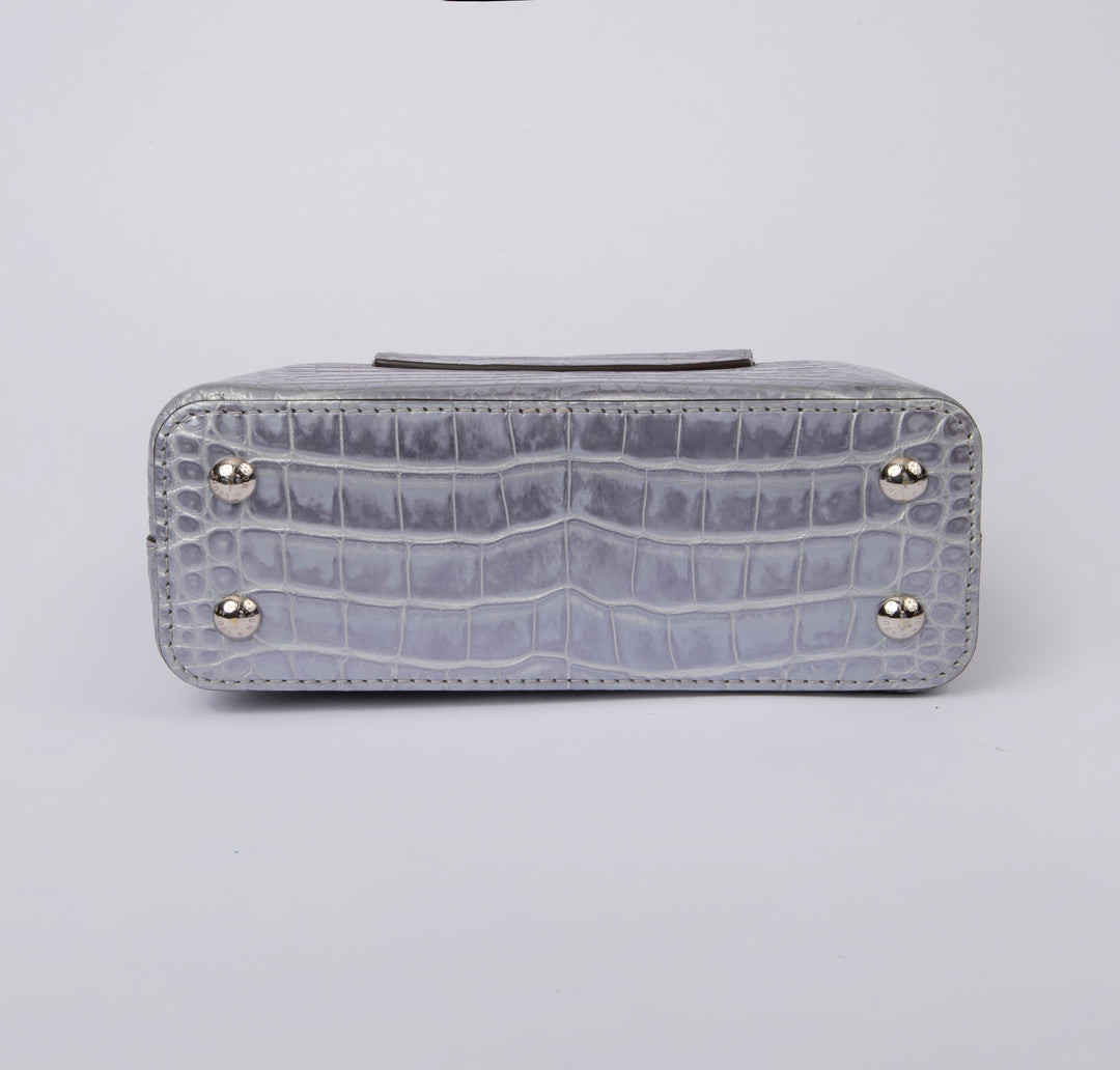Louis Vuitton Crocodile Capucines BB Silver