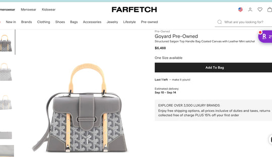 Goyard Grey Goyardine Coated Canvas Saigon Structure Top Handle Bag PM