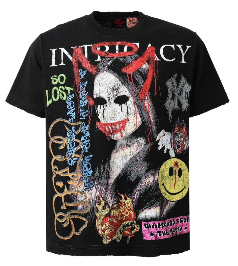 Lost Intricacy Black Front Page Mag T-Shirt - Clothing - Mens - Jawns on Fire Sneakers &amp; Shoes