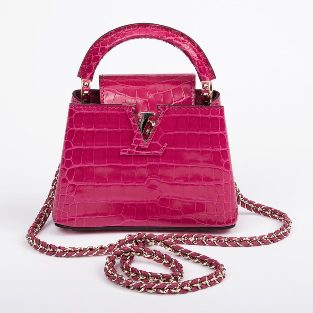 Louis Vuitton Alligator Capucines BB Fuchsia N81215 - Handbags - Jawns on Fire Sneakers & Shoes