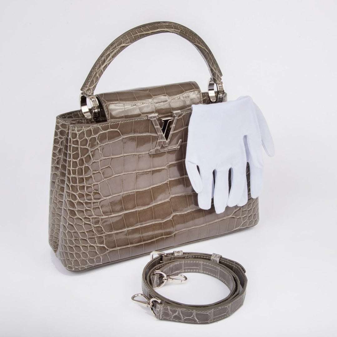 Louis Vuitton Alligator Capucines PM Gris Perle N94018 - Handbags - Jawns on Fire Sneakers &amp; Shoes