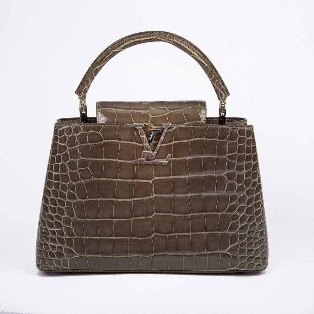 Louis Vuitton Alligator Capucines PM Gris Perle N94018 - Handbags - Jawns on Fire Sneakers & Shoes