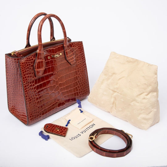 Louis Vuitton Alligator City Steamer MM Sienna Brown N93356 - Handbags - Jawns on Fire Sneakers &amp; Shoes