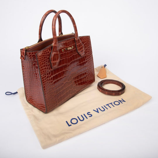 Louis Vuitton Alligator City Steamer MM Sienna Brown N93356 - Handbags - Jawns on Fire Sneakers &amp; Shoes