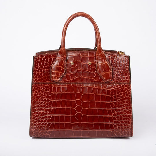Louis Vuitton Alligator City Steamer MM Sienna Brown N93356 - Handbags - Jawns on Fire Sneakers &amp; Shoes