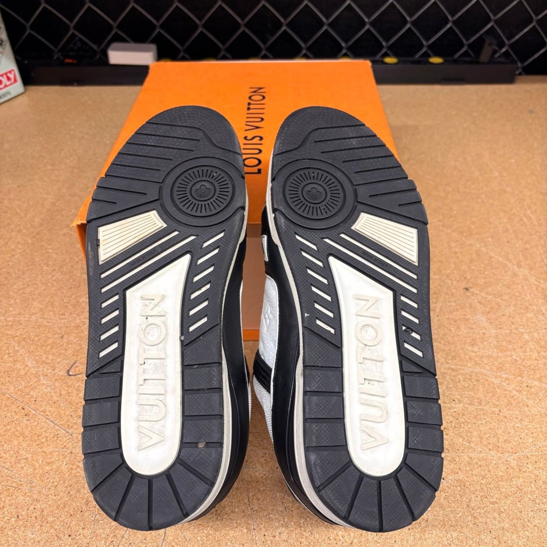 Louis Vuitton Black White Trainer (Men 10.5) Used - Sneakers - Jawns on Fire Sneakers & Shoes