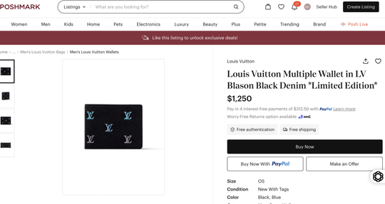 Louis Vuitton Blason Denim Wallet Pharrell Williams - Handbags - Jawns on Fire Sneakers &amp; Shoes