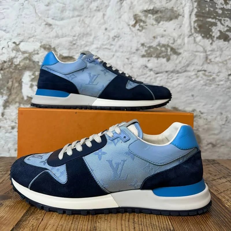 Louis Vuitton Blue Monogram Navy Runaway Sneaker - Sneakers - Jawns on Fire Sneakers & Shoes