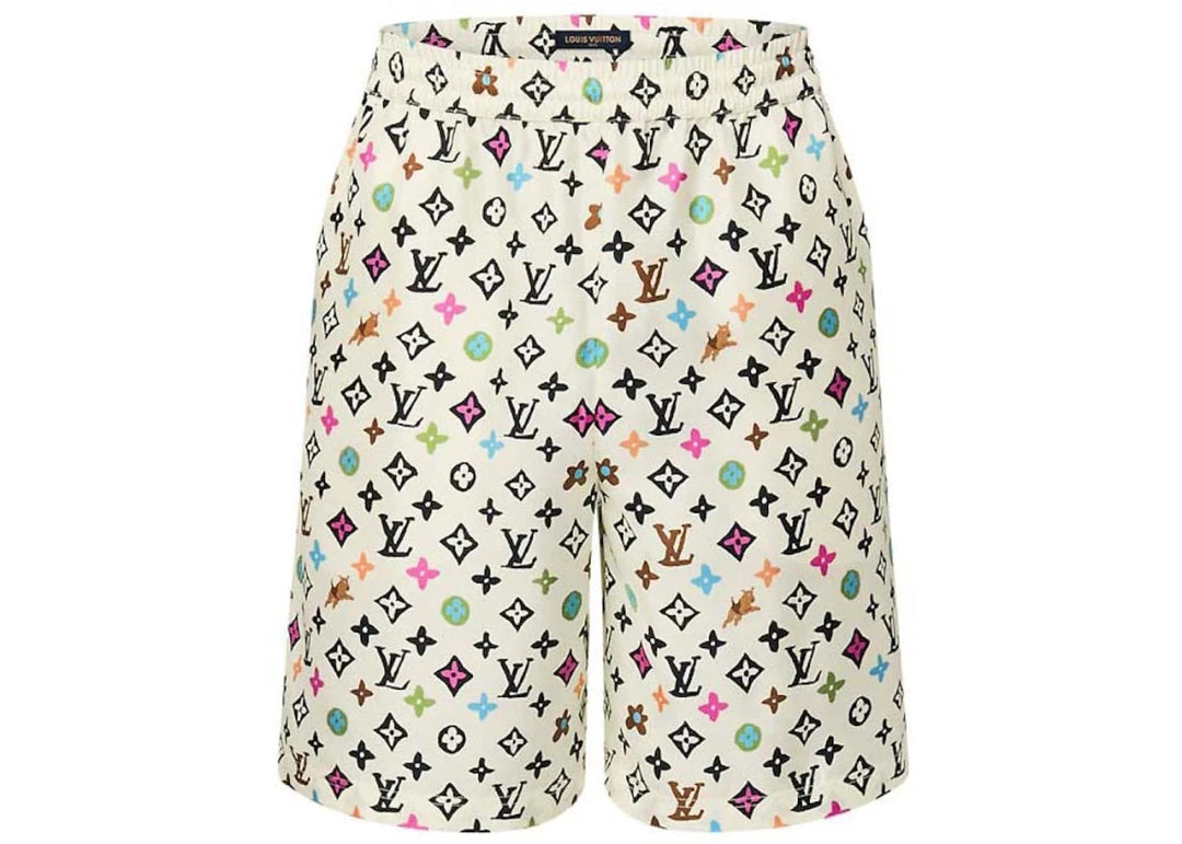 Louis Vuitton by Tyler, the Creator Monogram Printed Silk Shorts Multicolor Size 50 - Clothing - Mens - Jawns on Fire Sneakers & Shoes