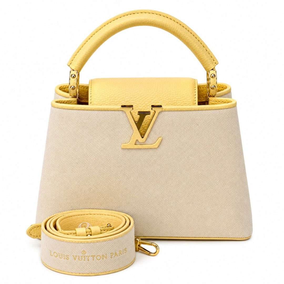 Louis Vuitton Canvas Taurillon Capucines BB Plume Yellow - Handbags - Jawns on Fire Sneakers & Shoes