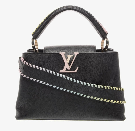Louis Vuitton Capucine BB Black Taurillon Leather with Silver Handle - Handbags - Jawns on Fire Sneakers & Shoes