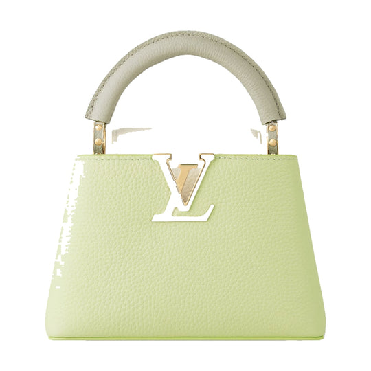Louis Vuitton Capucine Mini Taurillon Leather Top Handle Green Bag - M22916 - Handbags - Jawns on Fire Sneakers & Shoes