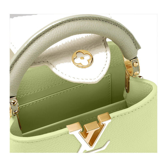 Louis Vuitton Capucine Mini Taurillon Leather Top Handle Green Bag - M22916 - Handbags - Jawns on Fire Sneakers & Shoes