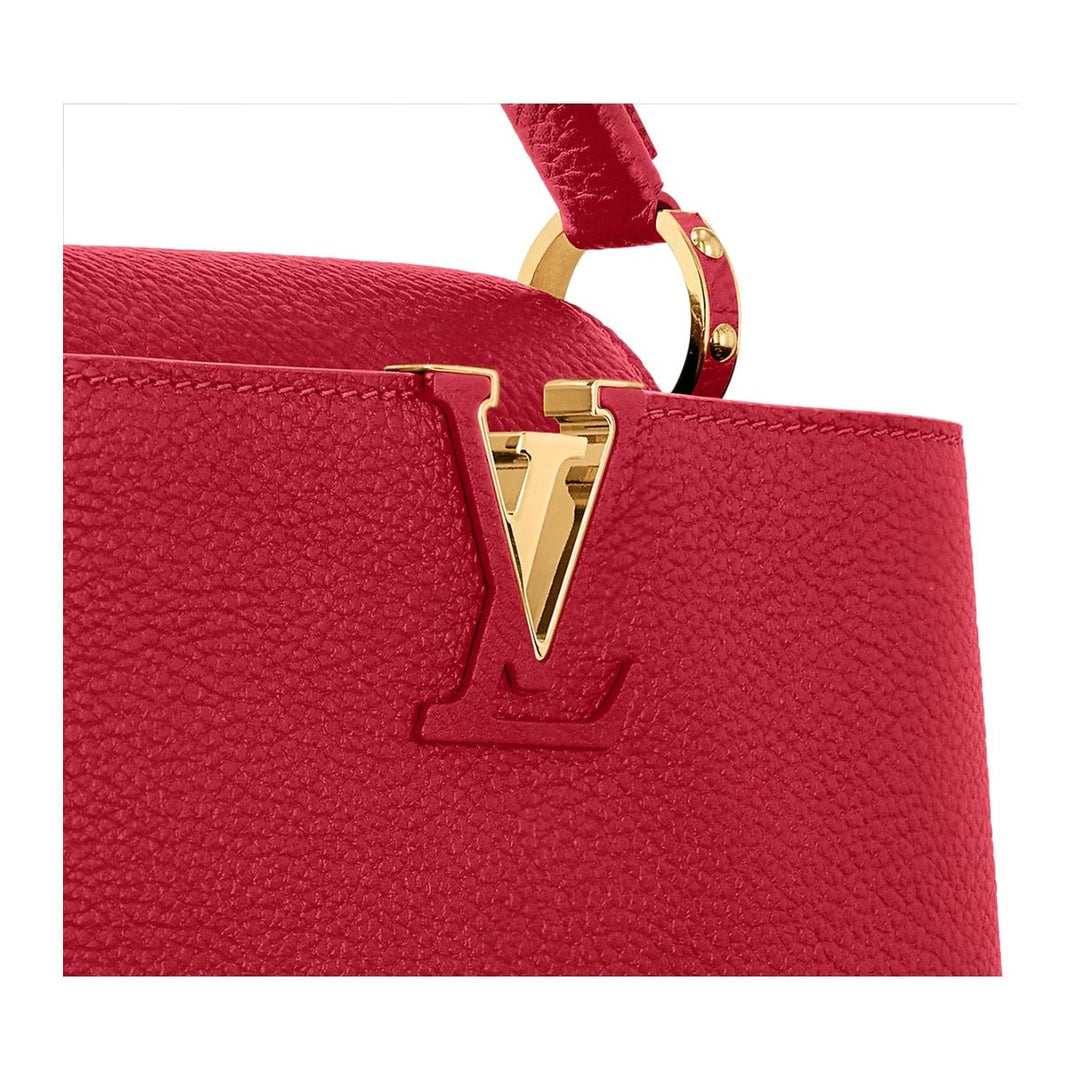 Louis Vuitton Capucine MM Taurillon Leather Top Handle Scarlet Bag M52689 - Handbags - Jawns on Fire Sneakers & Shoes