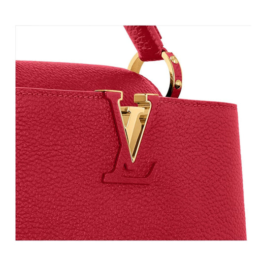 Louis Vuitton Capucine MM Taurillon Leather Top Handle Scarlet Bag M52689 - Handbags - Jawns on Fire Sneakers & Shoes