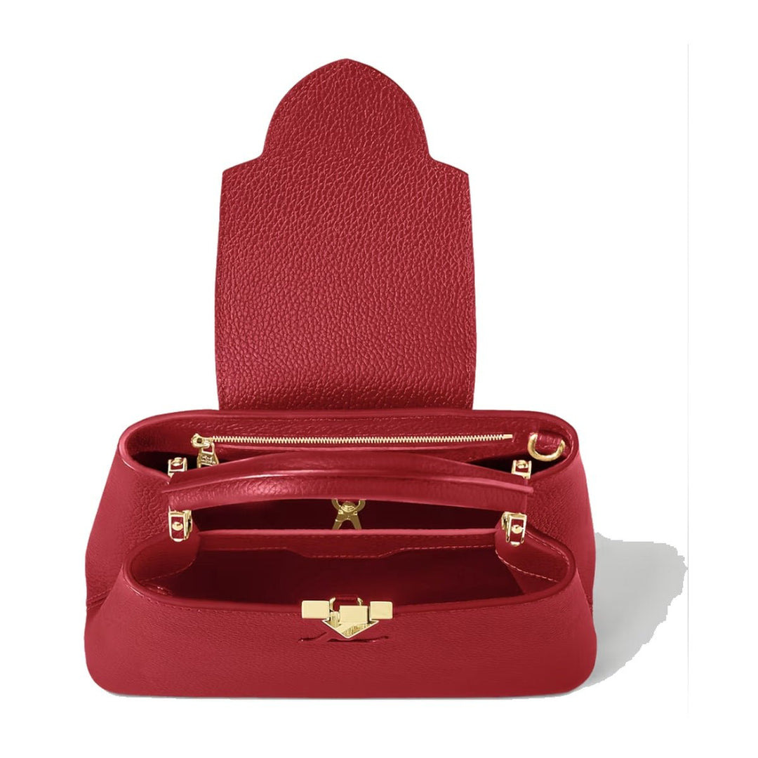 Louis Vuitton Capucine MM Taurillon Leather Top Handle Scarlet Bag M52689 - Handbags - Jawns on Fire Sneakers & Shoes