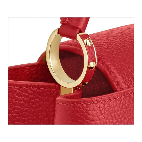 Louis Vuitton Capucine MM Taurillon Leather Top Handle Scarlet Bag M52689 - Handbags - Jawns on Fire Sneakers & Shoes