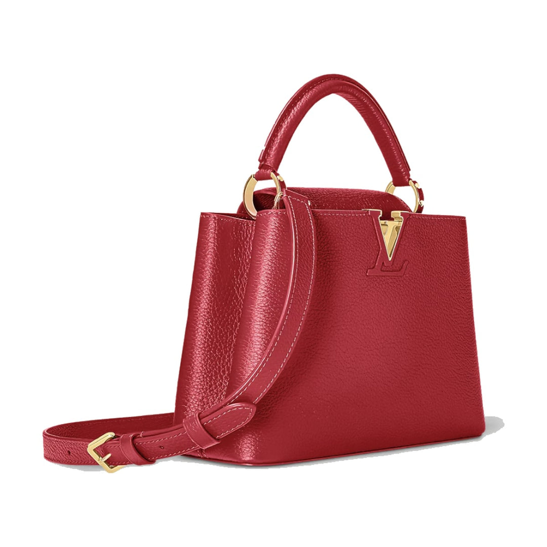 Louis Vuitton Capucine MM Taurillon Leather Top Handle Scarlet Bag M52689 - Handbags - Jawns on Fire Sneakers & Shoes