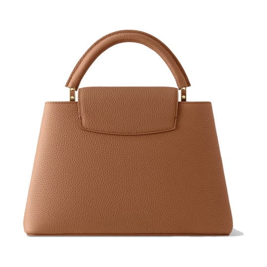 Louis Vuitton Capucine MM Taurillon Leather Top Handle Tan Bag - M14381 - Handbags - Jawns on Fire Sneakers & Shoes