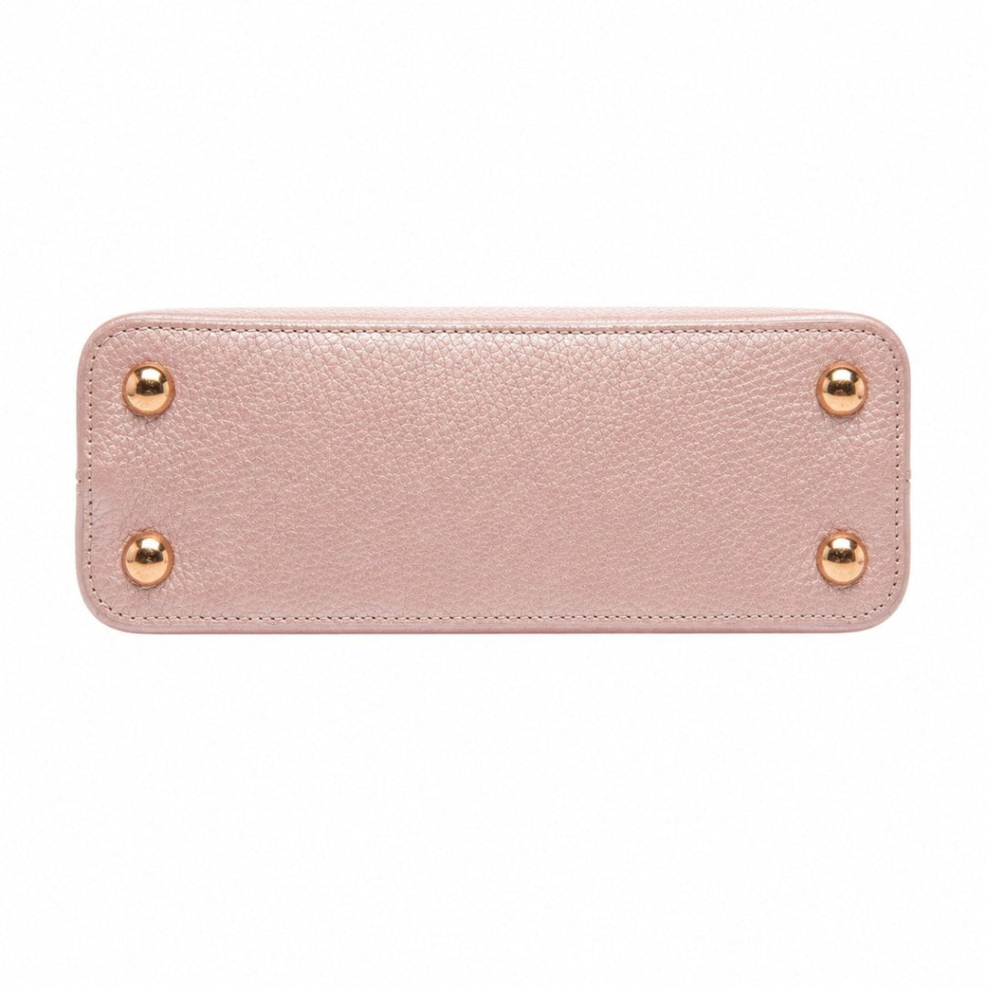 Louis Vuitton Capucines BB Metallic Magnolia Taurillon Leather Top Handle Bag - Handbags - Jawns on Fire Sneakers & Shoes