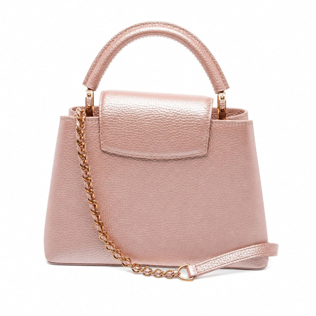 Louis Vuitton Capucines BB Metallic Magnolia Taurillon Leather Top Handle Bag - Handbags - Jawns on Fire Sneakers & Shoes