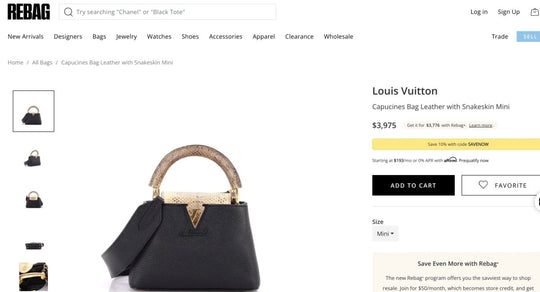 Louis Vuitton Capucines Mini Black Bag Leather with Snakeskin - Handbags - Jawns on Fire Sneakers & Shoes