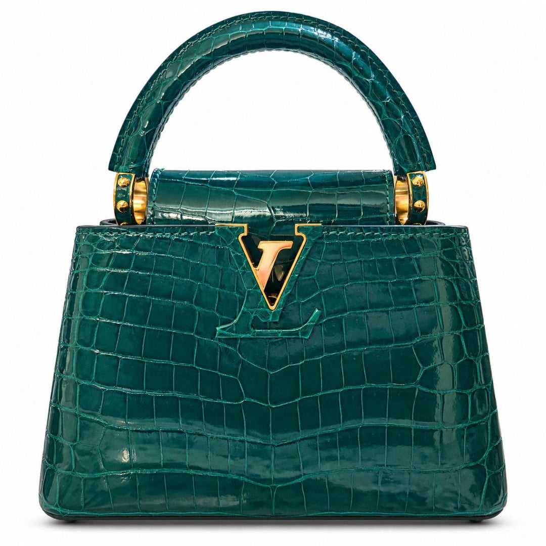 Louis Vuitton Capucines Mini Emeraude Crocodile - Handbags - Jawns on Fire Sneakers &amp; Shoes