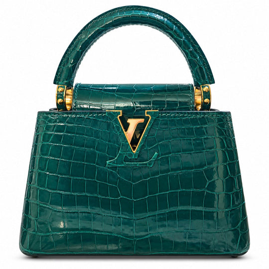 Louis Vuitton Capucines Mini Emeraude Crocodile - Handbags - Jawns on Fire Sneakers &amp; Shoes