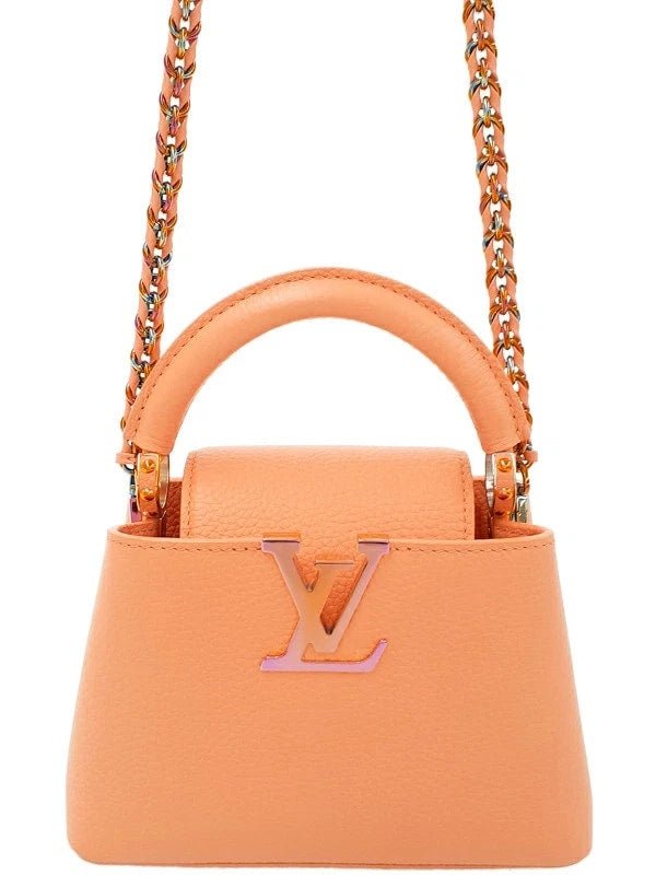 Louis Vuitton Capucines MINI Leather Orange Handbag M22606 - Handbags - Jawns on Fire Sneakers & Shoes