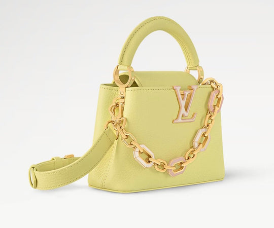 Louis Vuitton Capucines Mini Taurillon Leather Handbag Sun Beam M25232 - Handbags - Jawns on Fire Sneakers & Shoes