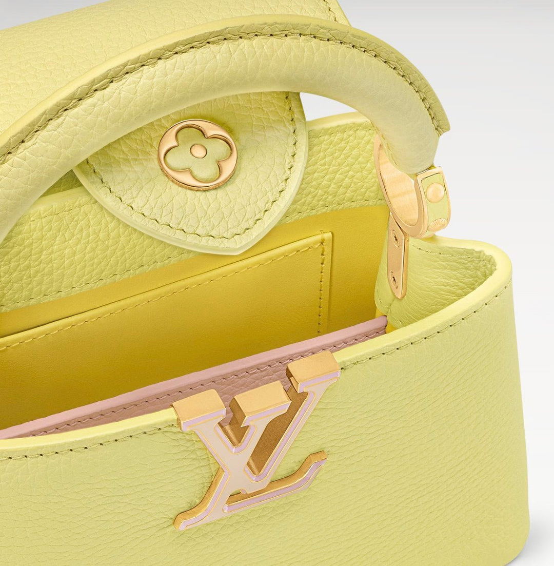 Louis Vuitton Capucines Mini Taurillon Leather Handbag Sun Beam M25232 - Handbags - Jawns on Fire Sneakers & Shoes