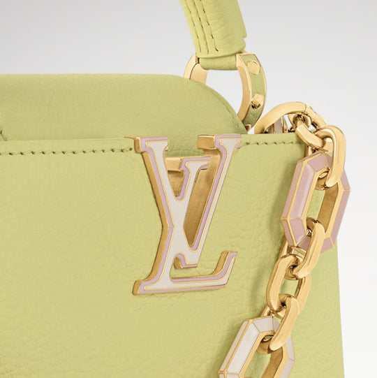 Louis Vuitton Capucines Mini Taurillon Leather Handbag Sun Beam M25232 - Handbags - Jawns on Fire Sneakers & Shoes