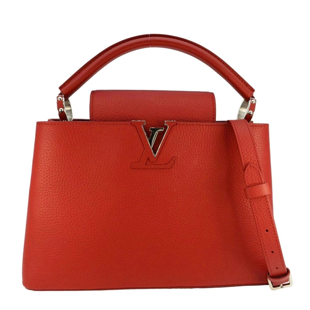 Louis Vuitton Capucines MM Taurillon Leather Satchel Bag Rust - Handbags - Jawns on Fire Sneakers & Shoes