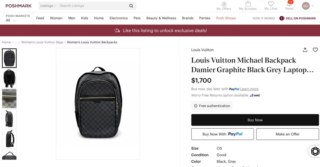 Louis Vuitton Damier Graphite Michael Black Backpack - Handbags - Jawns on Fire Sneakers &amp; Shoes