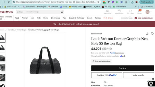 Louis Vuitton Damier Graphite Neo Eole 55 Boston Bag - Handbags - Jawns on Fire Sneakers &amp; Shoes