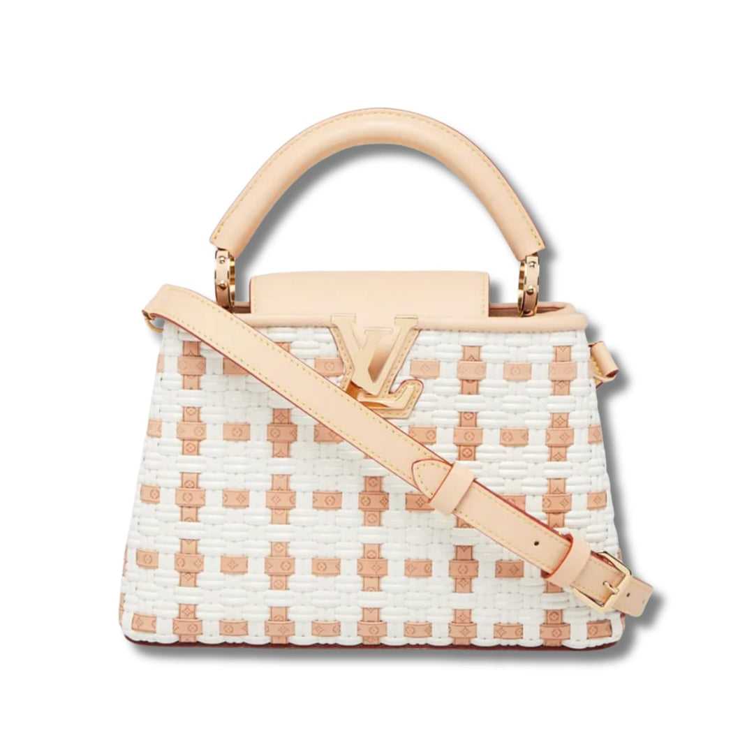 Louis Vuitton Heavenly Capucines BB White Natural Woven Leather M23083 - Handbags - Jawns on Fire Sneakers & Shoes