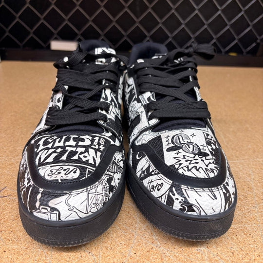 Louis Vuitton LV Trainer Comic Motifs Black White (SS23) (Men 12) Used - Sneakers - Jawns on Fire Sneakers & Shoes