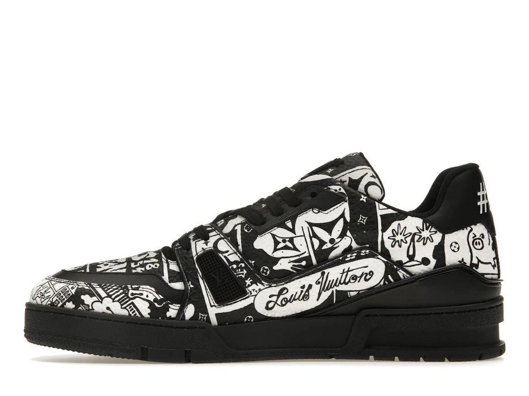 Louis Vuitton LV Trainer Comic Motifs Black White (SS23) - Sneakers - Jawns on Fire Sneakers & Shoes