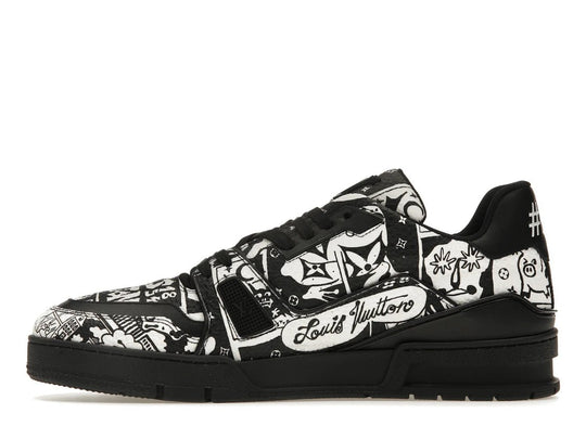 Louis Vuitton LV Trainer Comic Motifs Black White (SS23) - Sneakers - Jawns on Fire Sneakers & Shoes