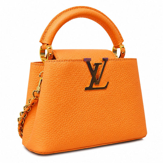 Louis Vuitton Mini Capucines Orange Taurillon Leather - Handbags - Jawns on Fire Sneakers & Shoes