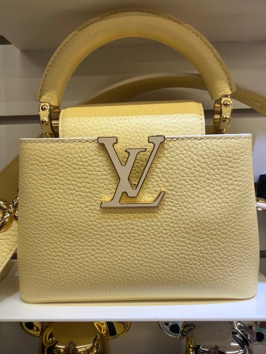 Louis Vuitton Mini Capucines Yellow Taurillon Leather with Mini - Handbags - Jawns on Fire Sneakers & Shoes