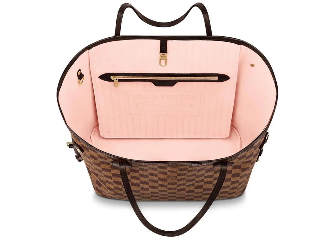 Louis Vuitton Neverfull Damier Ebene MM Rose Ballerina Lining - Handbags - Jawns on Fire Sneakers &amp; Shoes