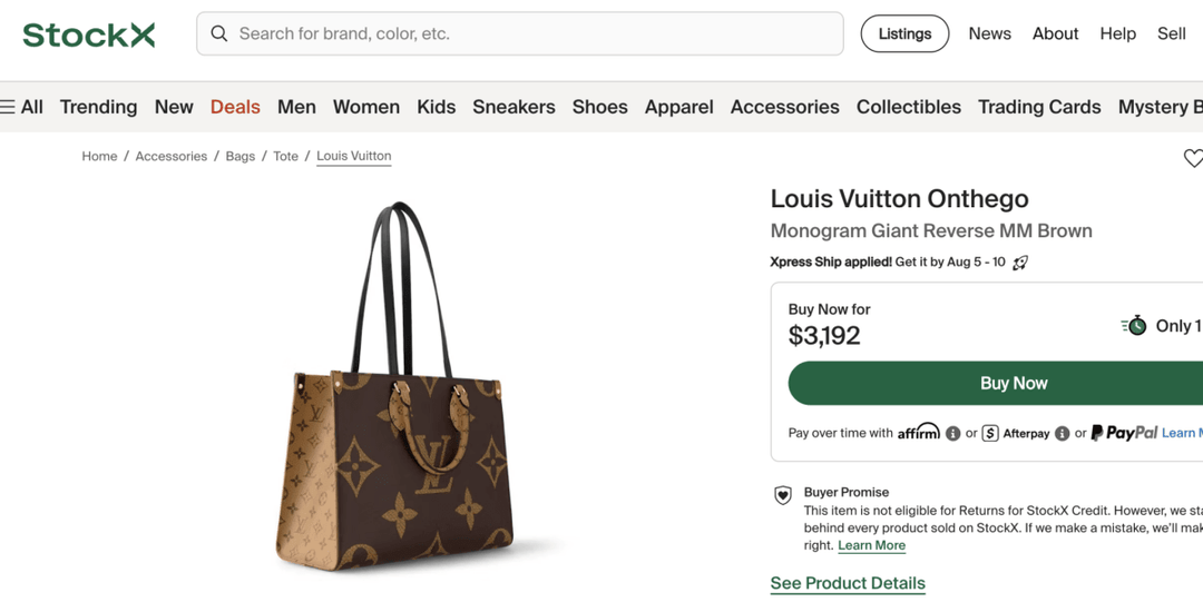 Louis Vuitton Onthego Monogram Giant Reverse MM Brown - Handbags - Jawns on Fire Sneakers & Shoes