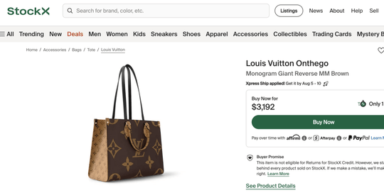 Louis Vuitton Onthego Monogram Giant Reverse MM Brown - Handbags - Jawns on Fire Sneakers & Shoes