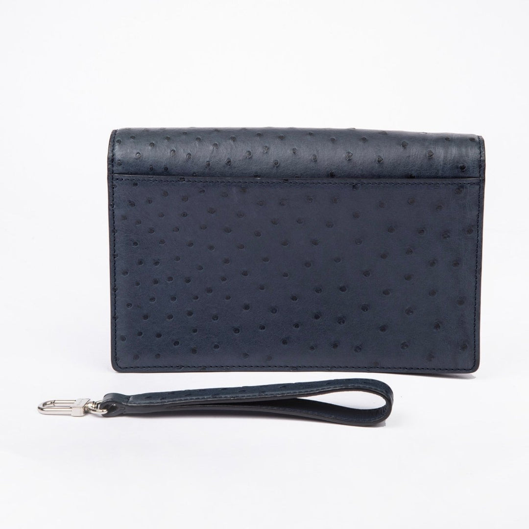 Louis Vuitton Pochette Thames Ostrich Clutch Bag Navy - Handbags - Jawns on Fire Sneakers &amp; Shoes