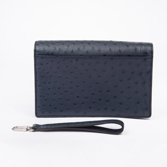 Louis Vuitton Pochette Thames Ostrich Clutch Bag Navy - Handbags - Jawns on Fire Sneakers &amp; Shoes