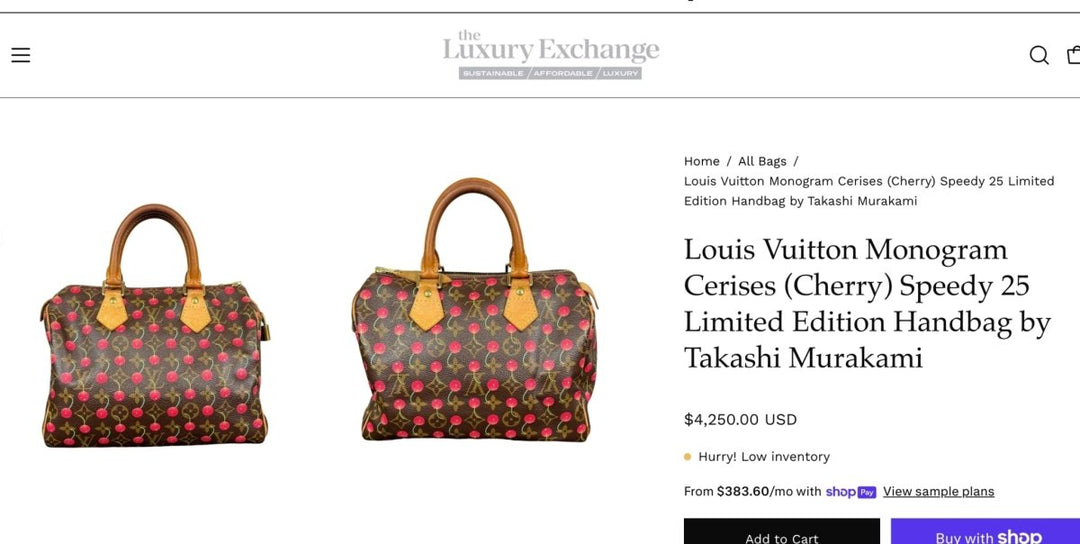 Louis Vuitton Speedy Handbag Limited Edition Monogram Cerises 25 - Handbags - Jawns on Fire Sneakers & Shoes