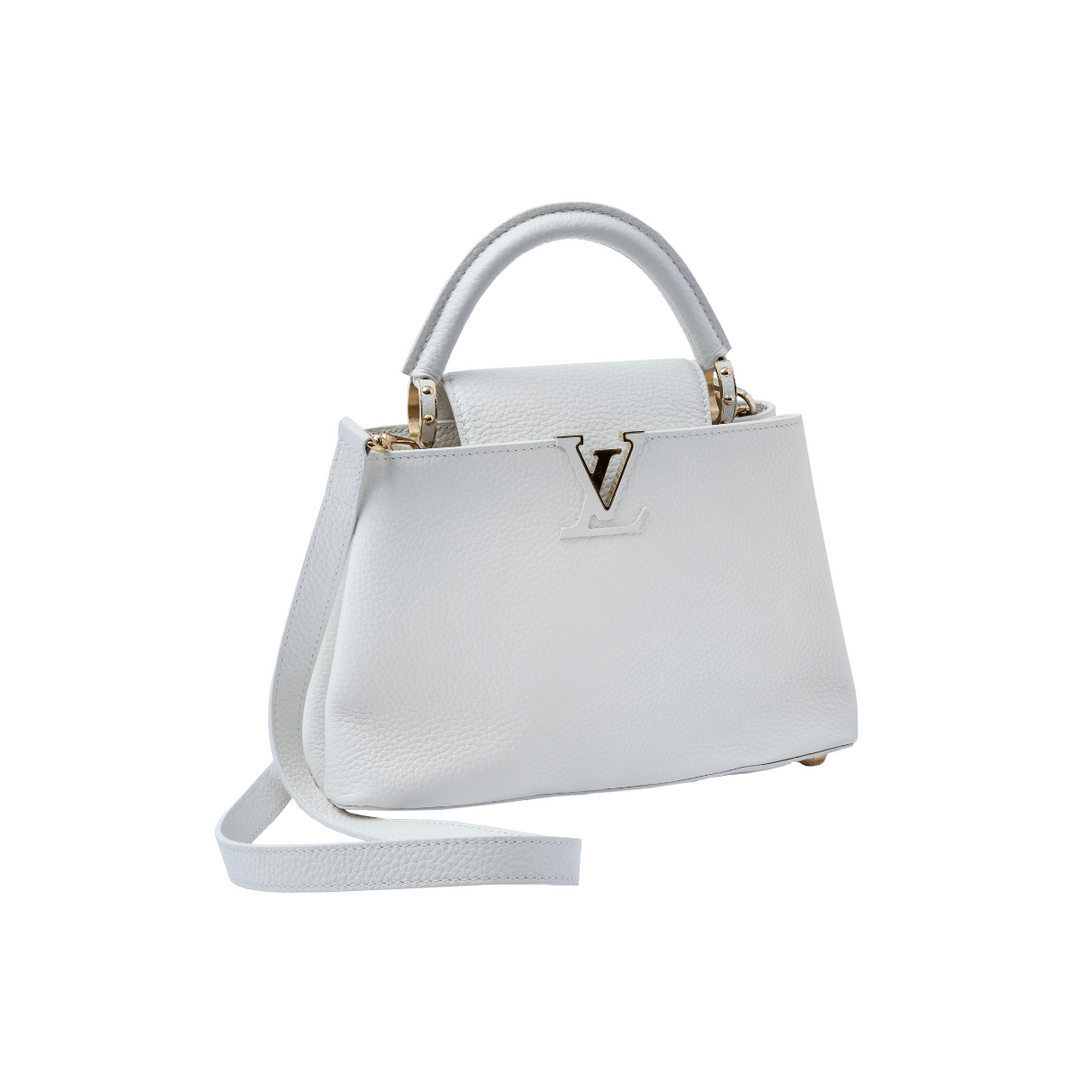 Louis Vuitton Taurillion Leather Hand Bag White - Handbags - Jawns on Fire Sneakers & Shoes